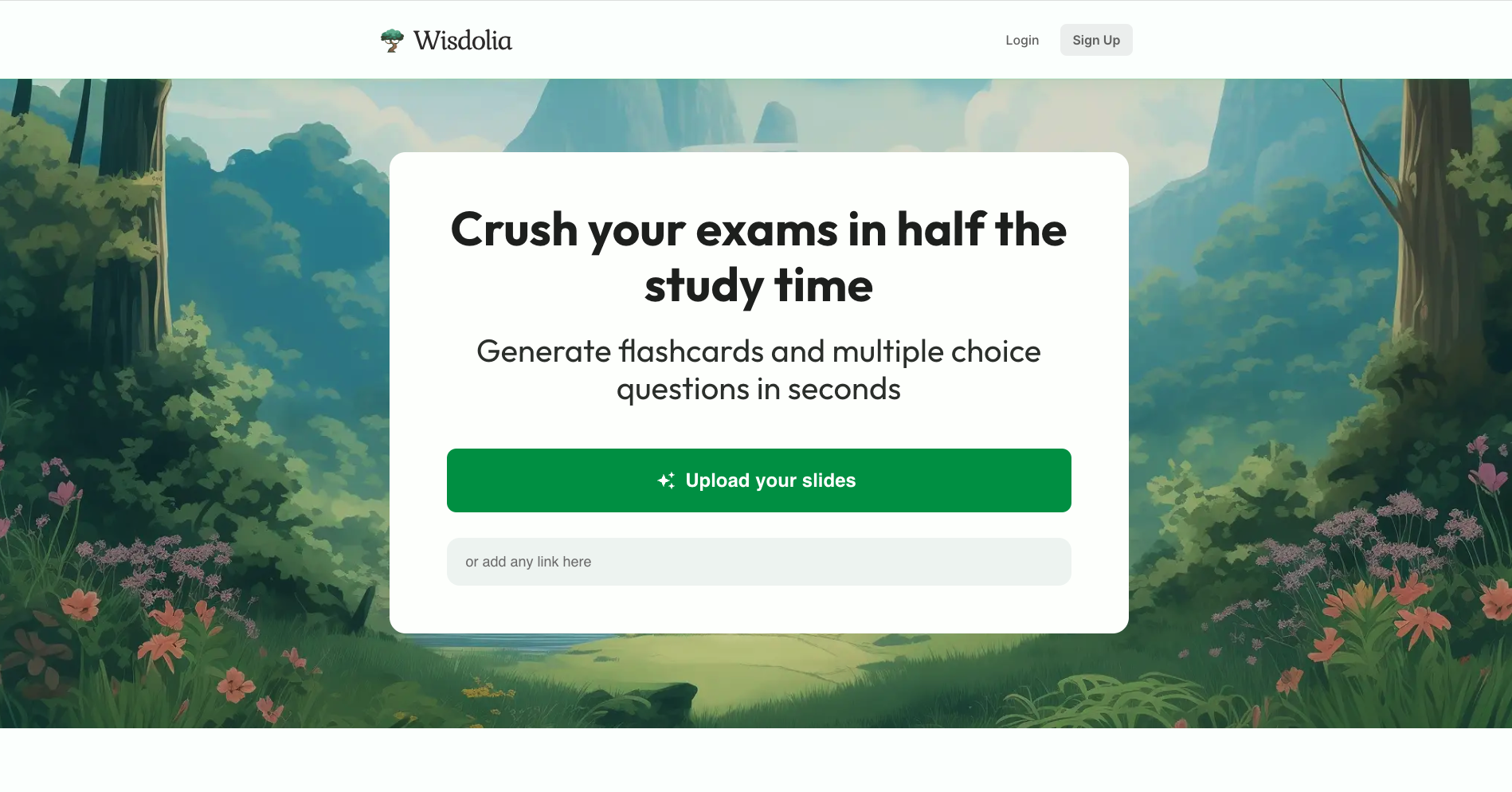 Wisdolia: Trasforma Materiali di Studio in Flashcards